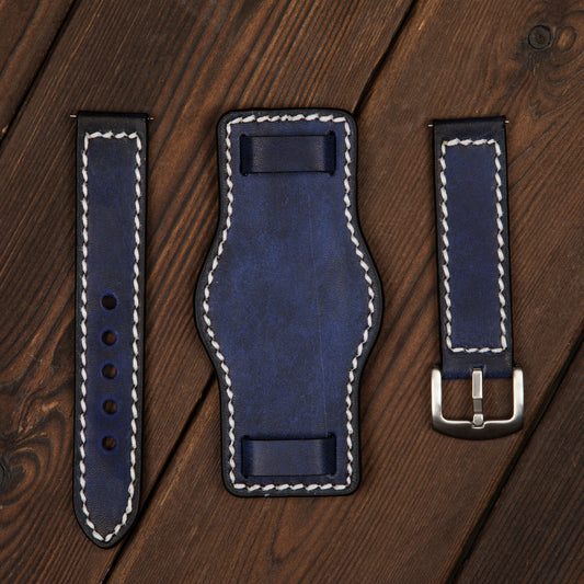 HsakuraStudio BUND WATCH STRAP -PURPLISH BLUE