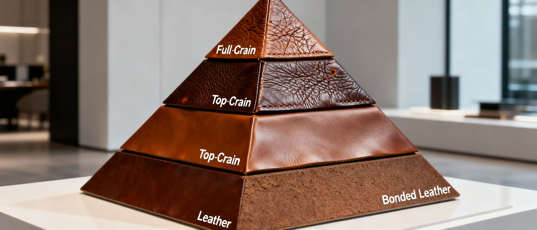 Genuine Leather" isn’t as simple as just a piece of skin; it’s a pyramid.