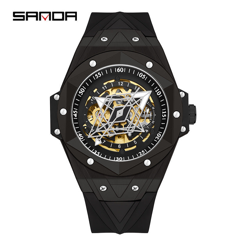 HsakuraStudio-Men's Luxury Skeleton Fluorescent Watch