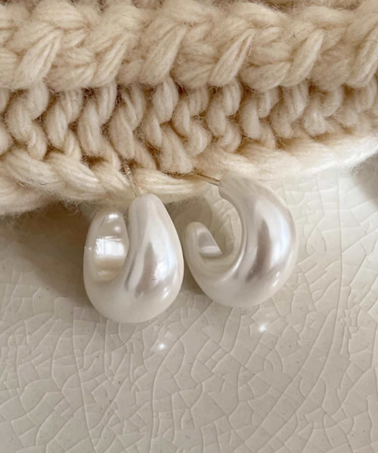 レトロCパールピアス