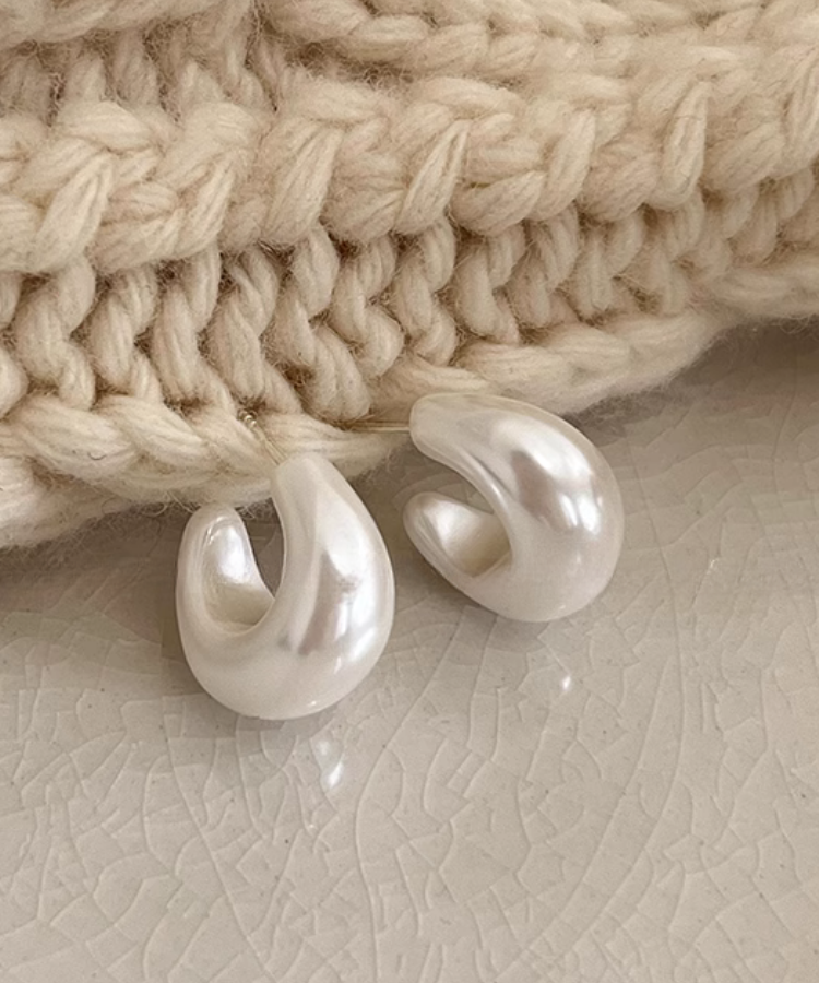 レトロCパールピアス