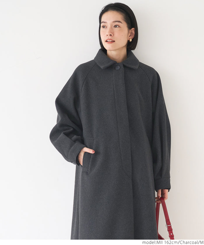 フェイクロングウールコート レディース 送料無料/メール便不可