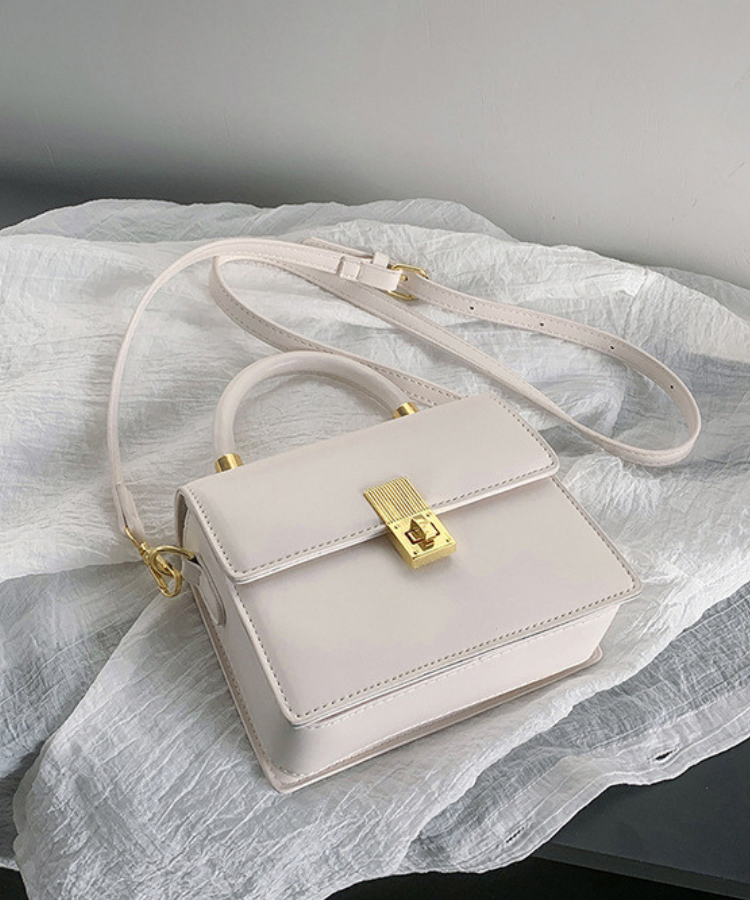 2wayゴールド金具スクエアバッグ