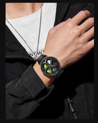 HsakuraStudio - メンズ ハイエンド スケルトン スチール ウォッチ