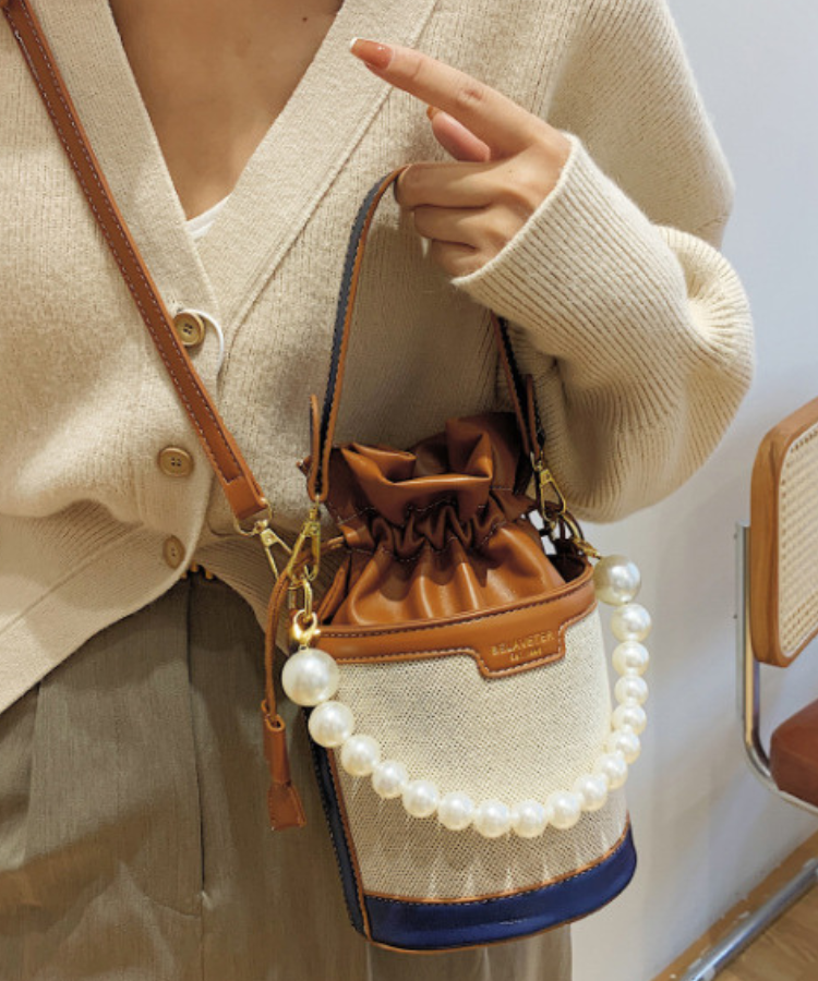 2wayパールバケットバッグ