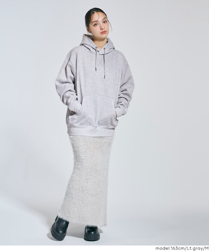 ポリエステル裏起毛ベーシックプルパーカーメンズレディースメール便不可