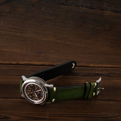 HsakuraStudio Watch Strap -BLACKISH GREEN