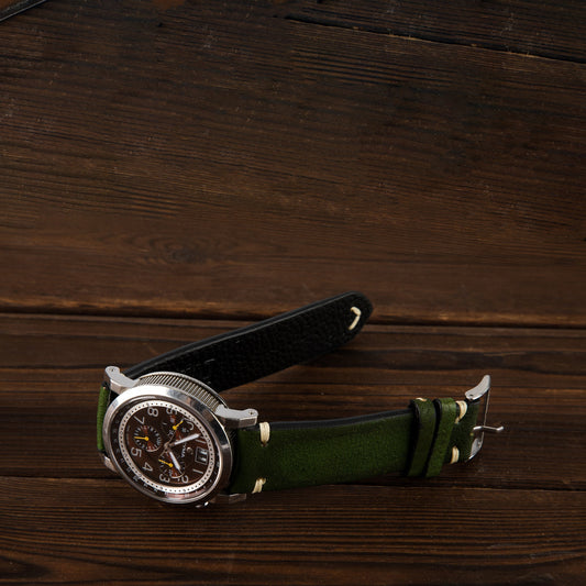 HsakuraStudio Watch Strap -BLACKISH GREEN