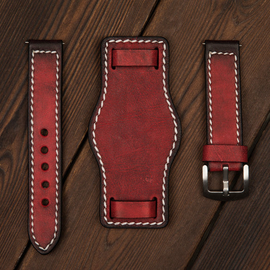 HsakuraStudio BUND WATCH STRAP -AGATE RED