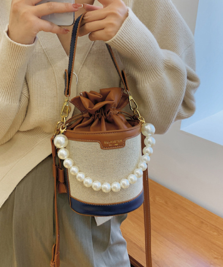 2wayパールバケットバッグ