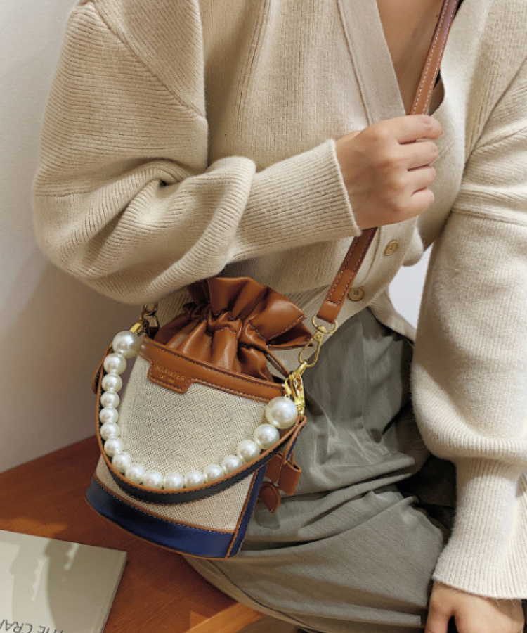 2wayパールバケットバッグ